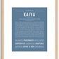 Kaiya | Name Art Print