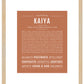 Kaiya | Name Art Print