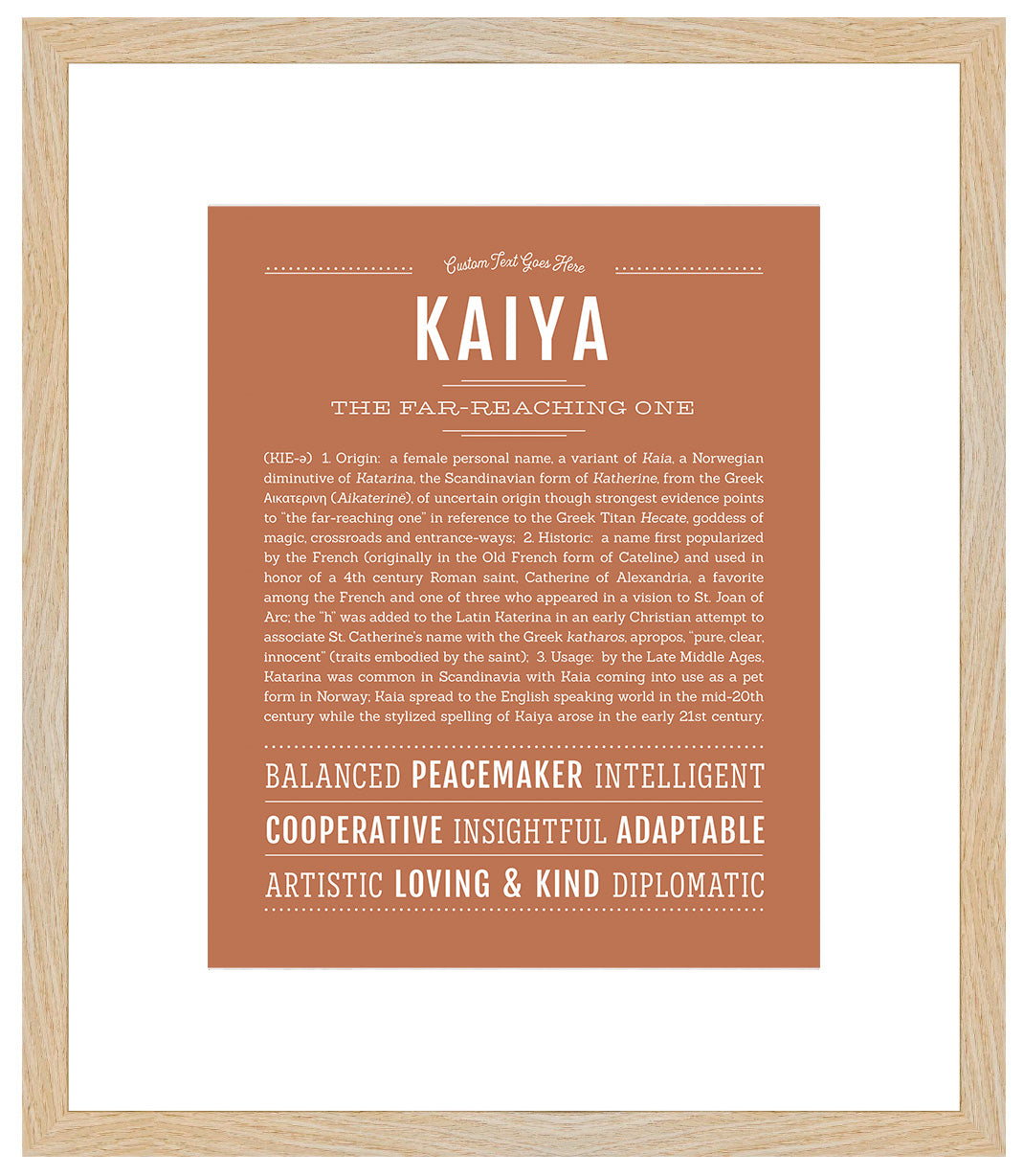 Kaiya | Name Art Print