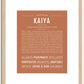 Kaiya | Name Art Print