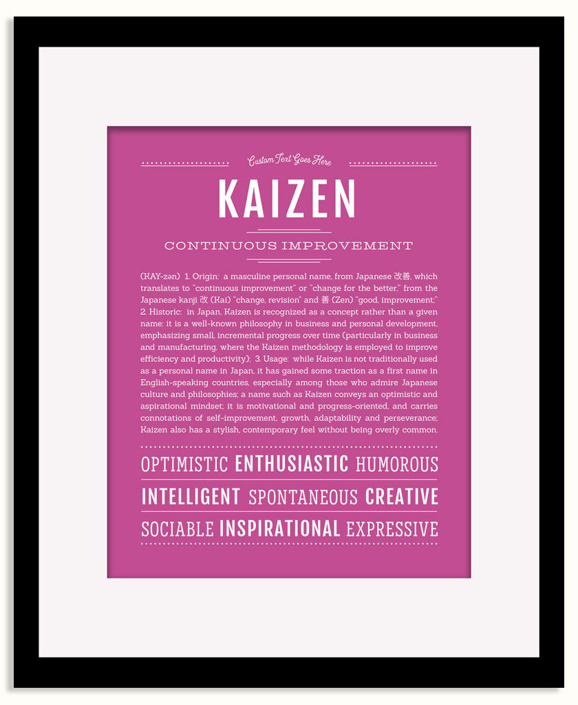 Frame Options | Dark Pink | Black Frame, Matted