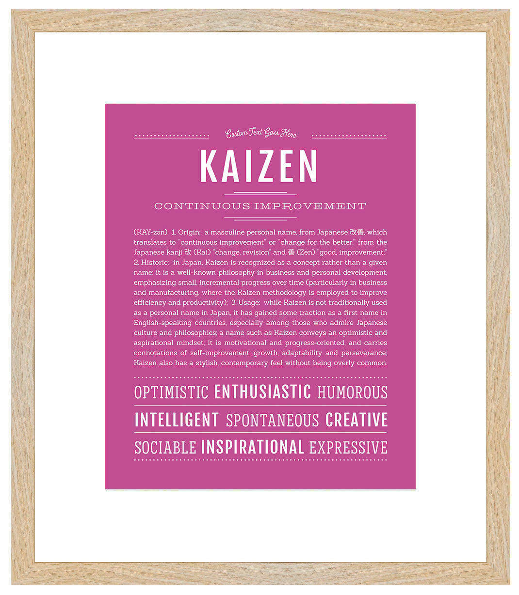 Frame Options | Dark Pink | Maple Frame, Matted