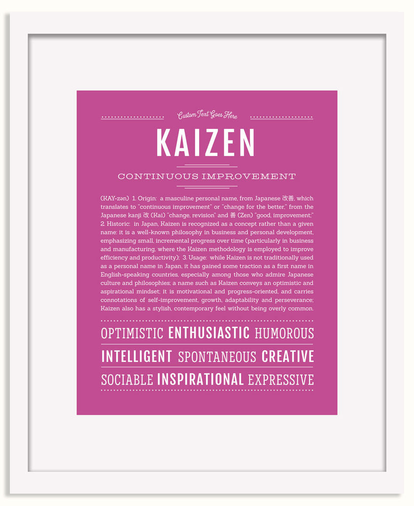 Frame Options | Dark Pink | White Frame, Matted