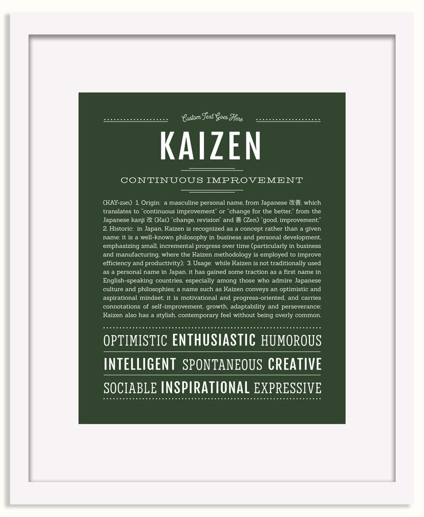 Frame Options | Deep Forest | White Frame, Matted