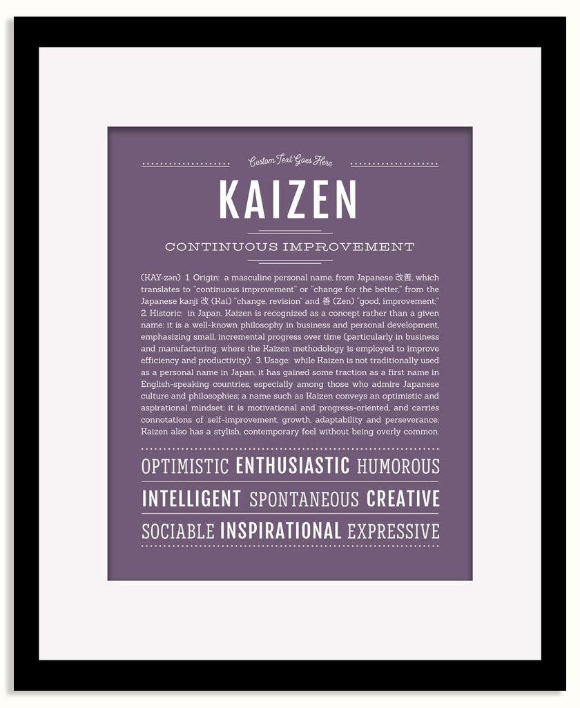 Frame Options | Deep Purple | Black Frame, Matted