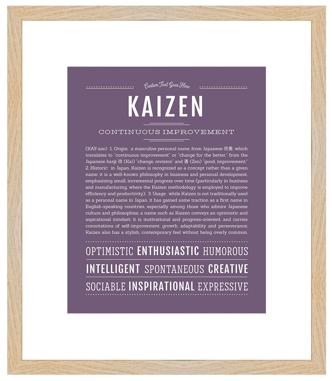 Frame Options | Deep Purple | Maple Frame, Matted
