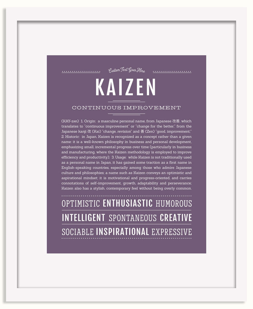 Frame Options | Deep Purple | White Frame, Matted