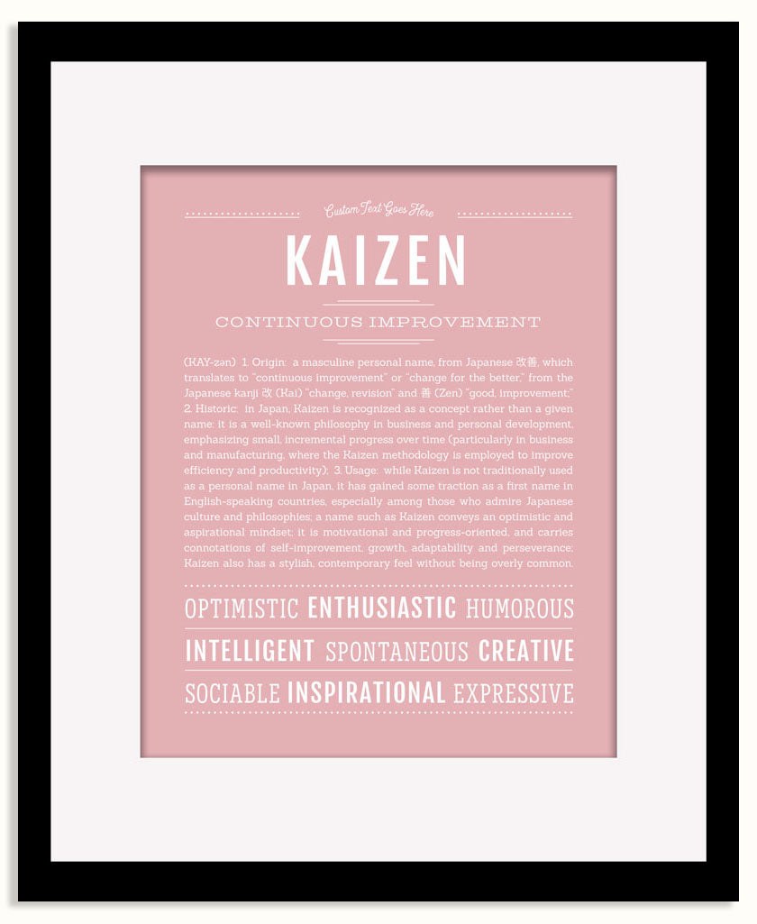 Frame Options | Dusty Rose | Black Frame, Matted