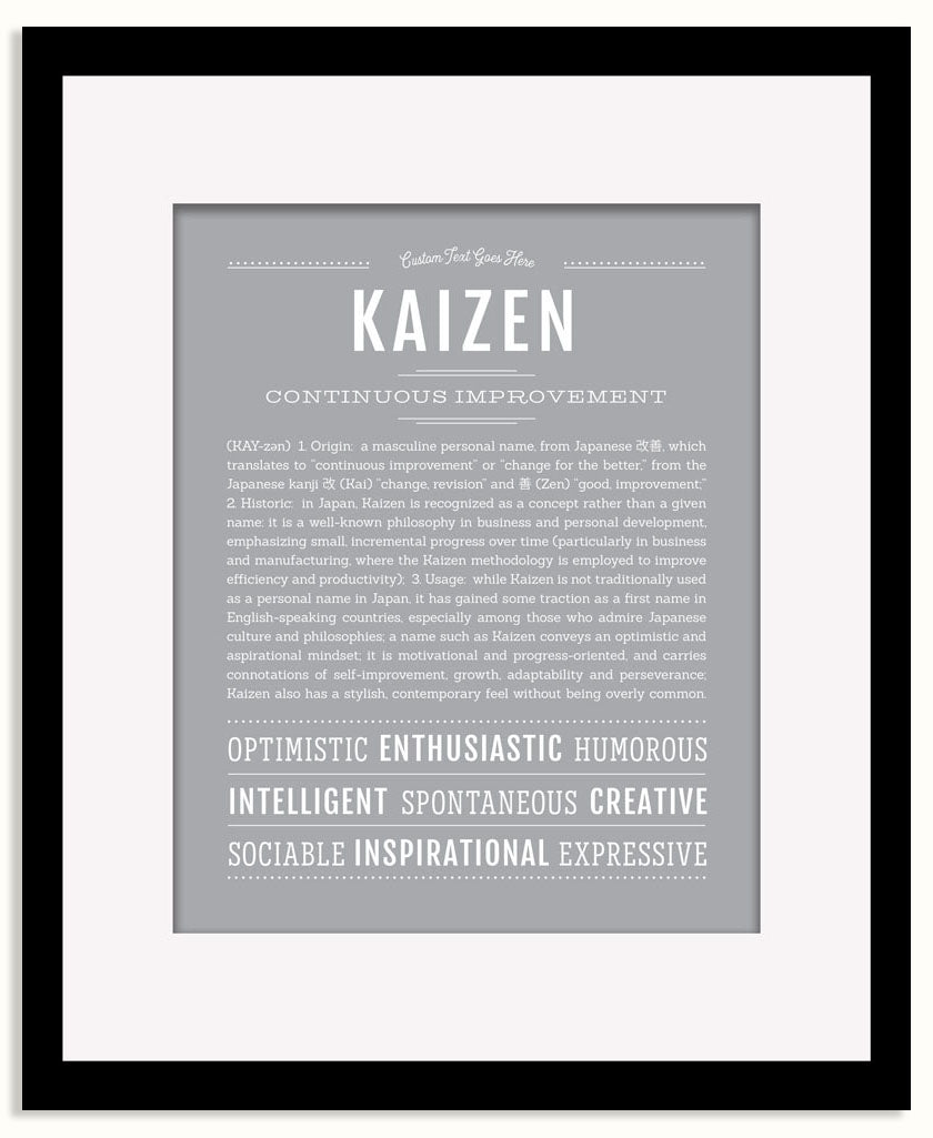 Frame Options | Light Gray | Black Frame, Matted