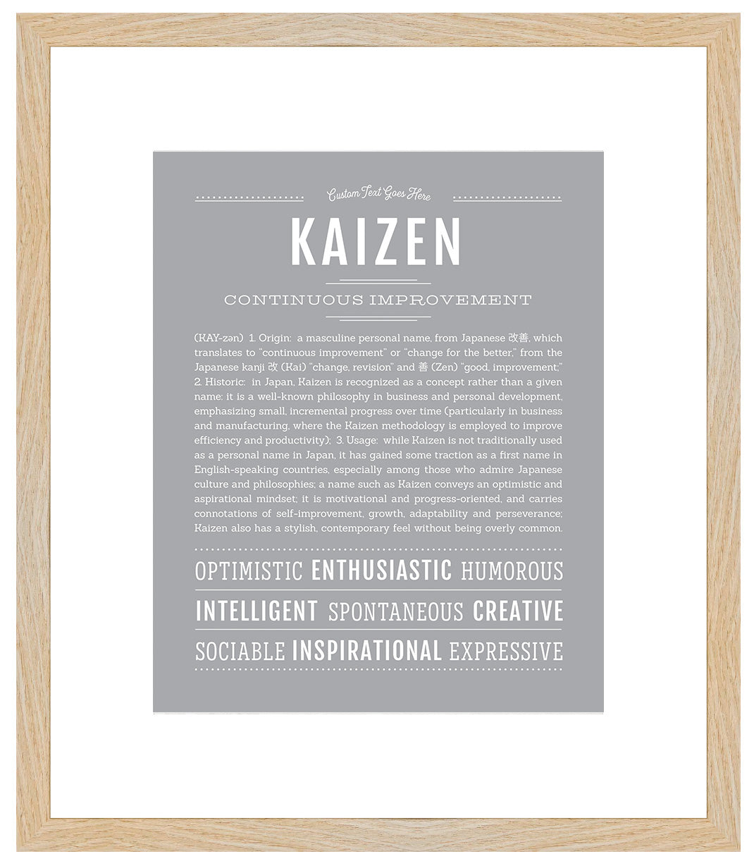 Frame Options | Light Gray | Maple Frame, Matted