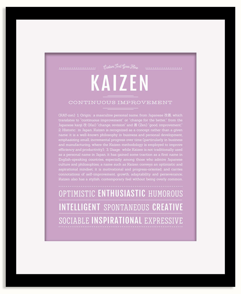 Frame Options | Lilac | Black Frame, Matted