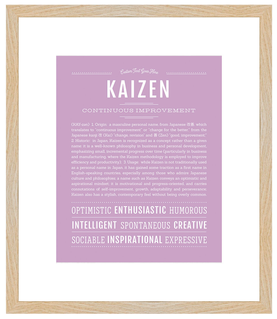 Frame Options | Lilac | Maple Frame, Matted