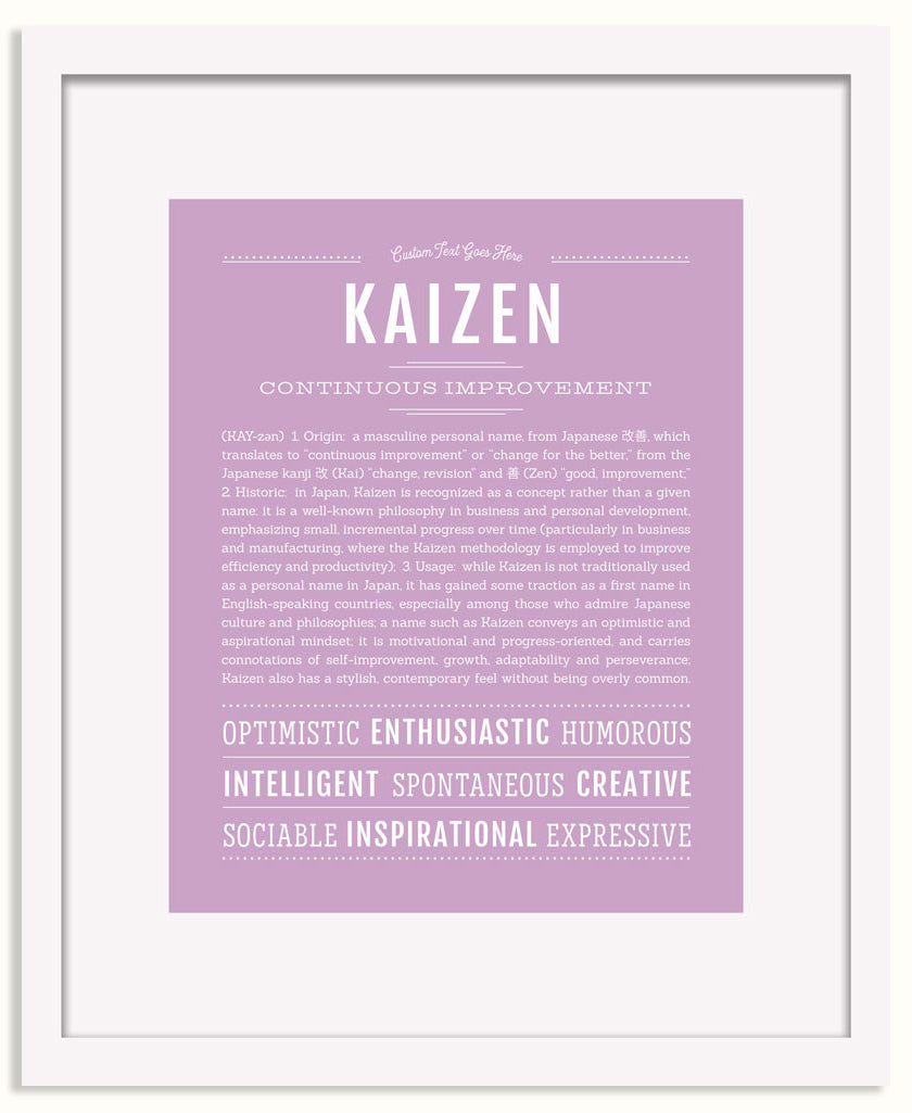 Frame Options | Lilac | White Frame, Matted