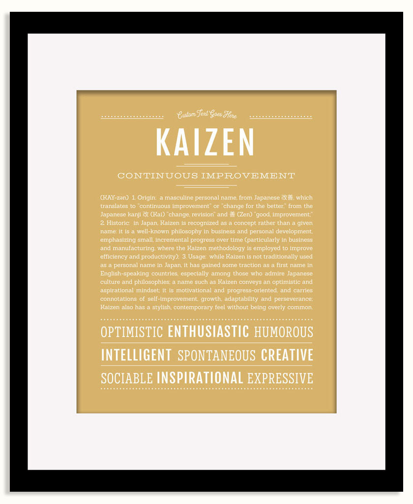 Frame Options | Matte Gold | Black Frame, Matted