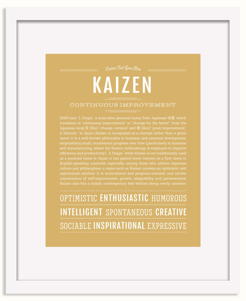 Frame Options | Matte Gold | White Frame, Matted