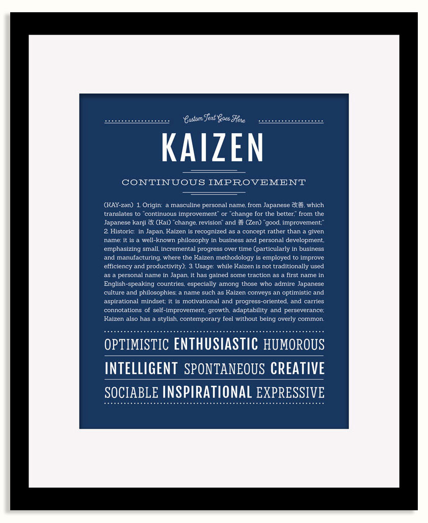 Frame Options | Midnight Blue | Black Frame, Matted