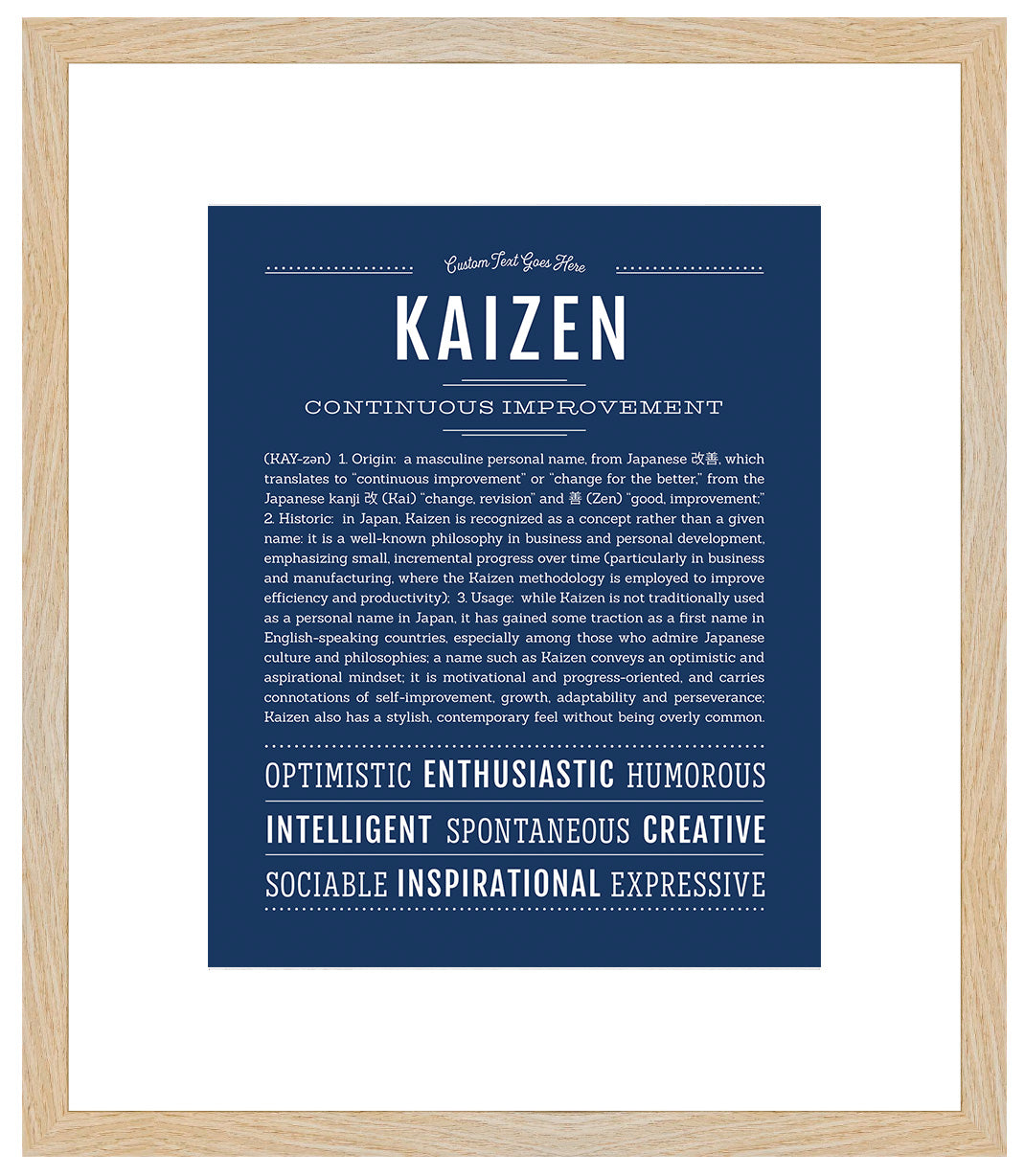 Frame Options | Midnight Blue | Maple Frame, Matted