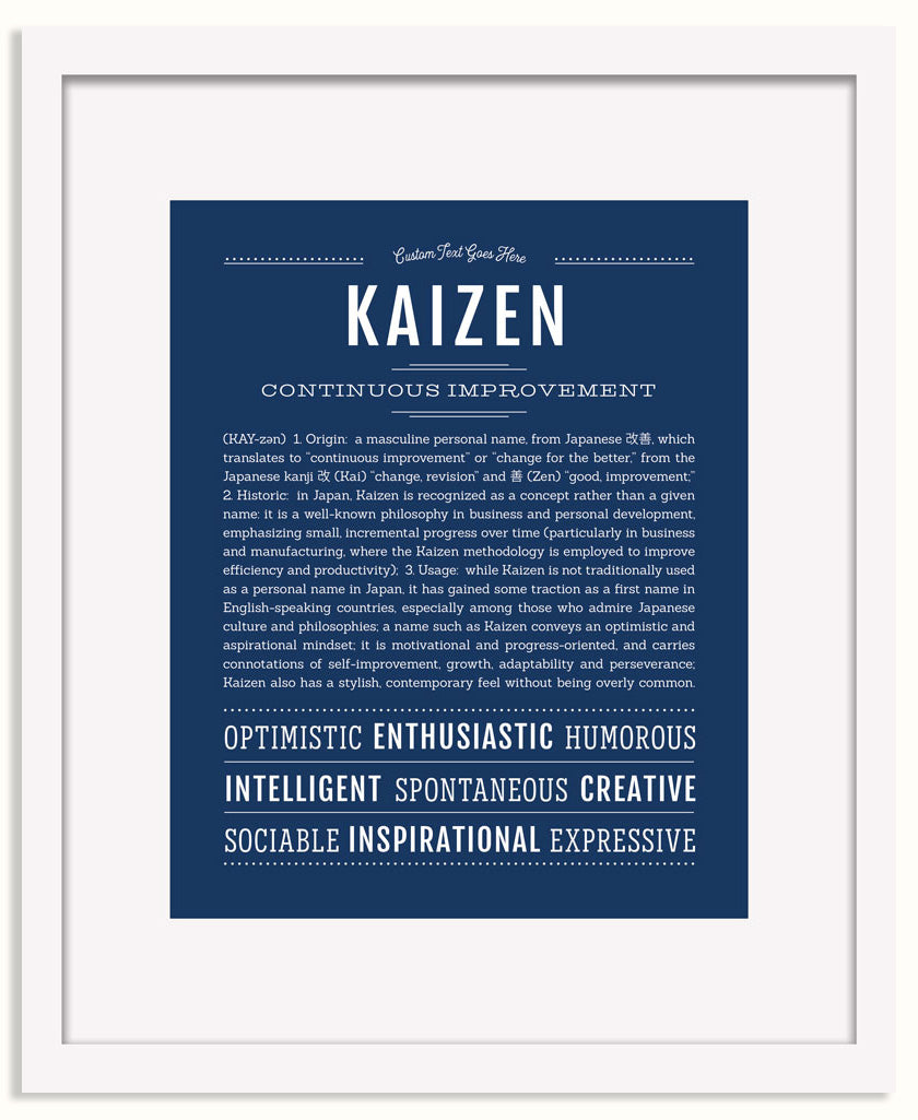 Frame Options | Midnight Blue | White Frame, Matted