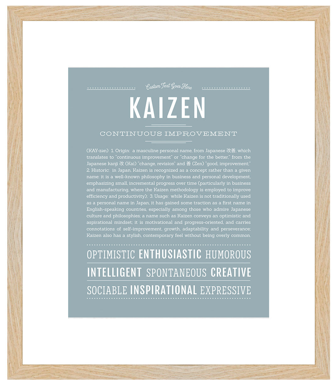 Frame Options | Powder Blue | Maple Frame, Matted