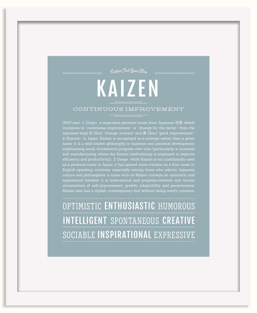 Frame Options | Powder Blue | White Frame, Matted