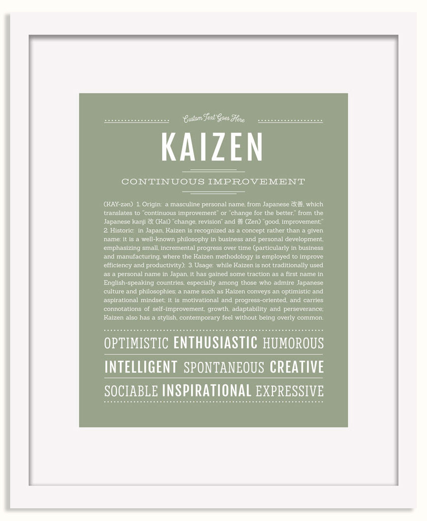 Frame Options | Sage | White Frame, Matted