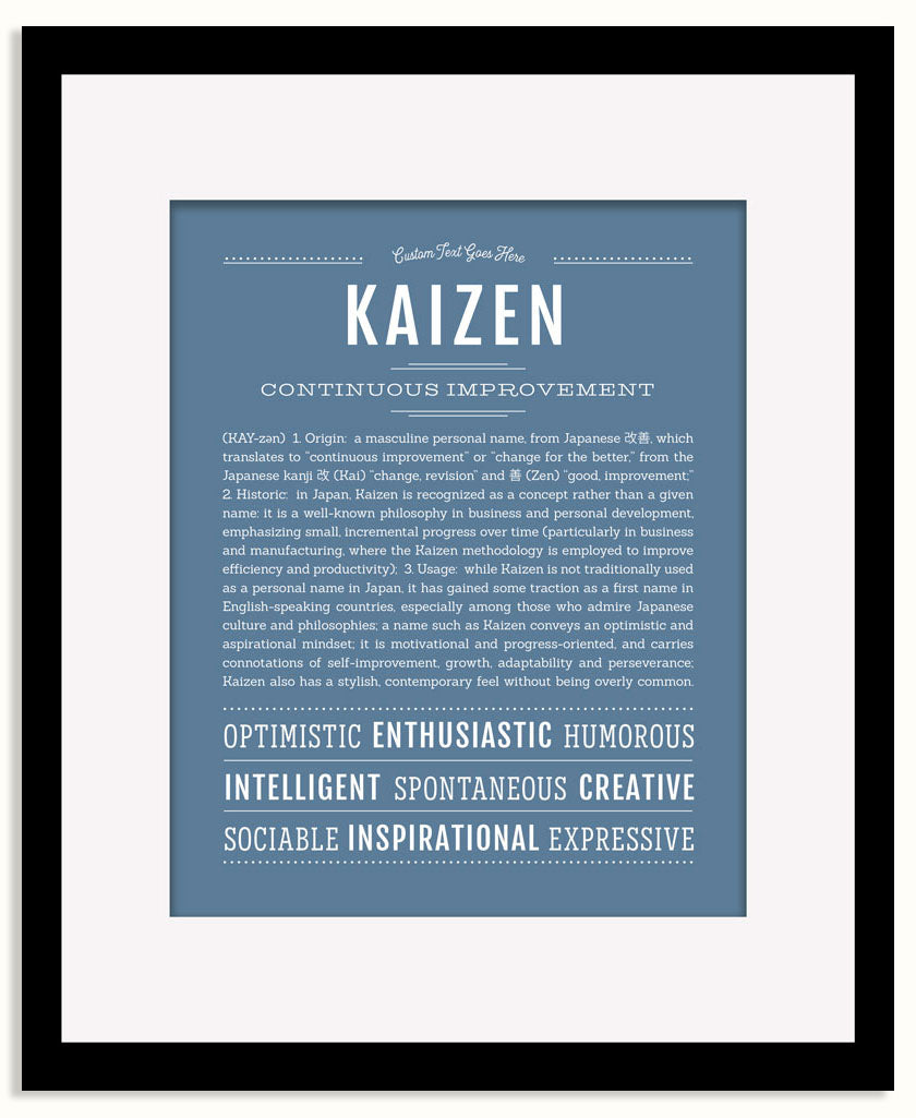 Frame Options | Steele Blue | Black Frame, Matted