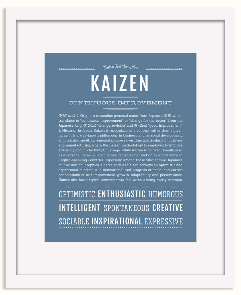Frame Options | Steele Blue | White Frame, Matted