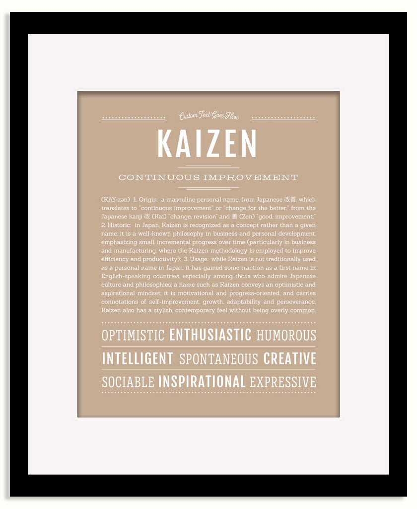 Frame Options | Tan | Black Frame, Matted