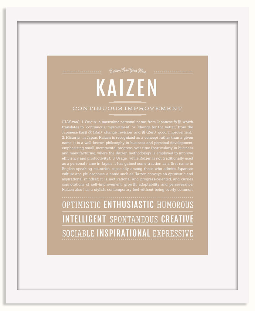 Frame Options | Tan | White Frame, Matted