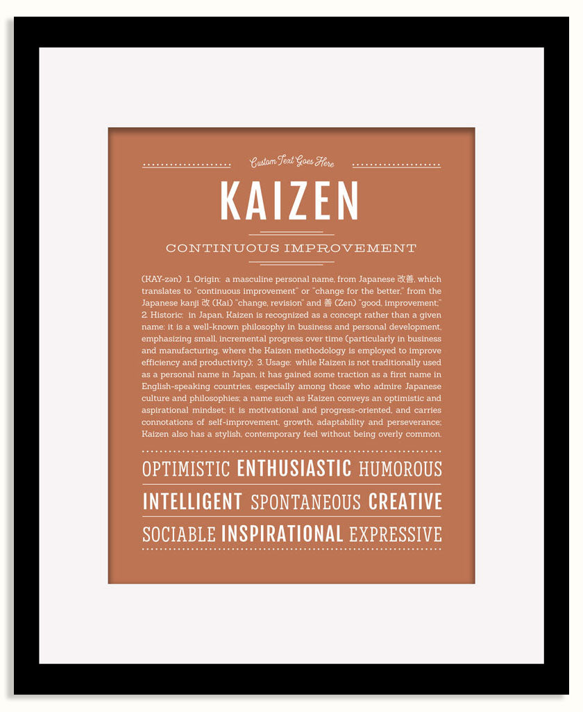 Frame Options | Terra Cotta | Black Frame, Matted