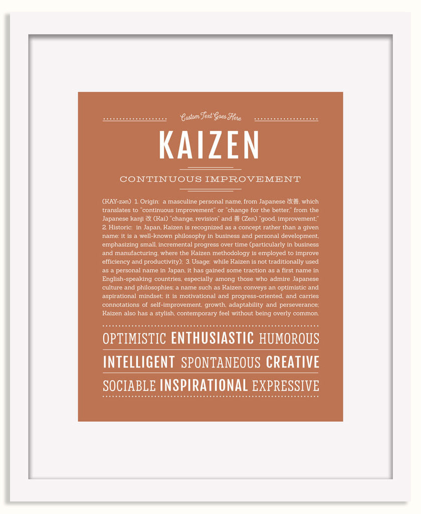 Frame Options | Terra Cotta | White Frame, Matted