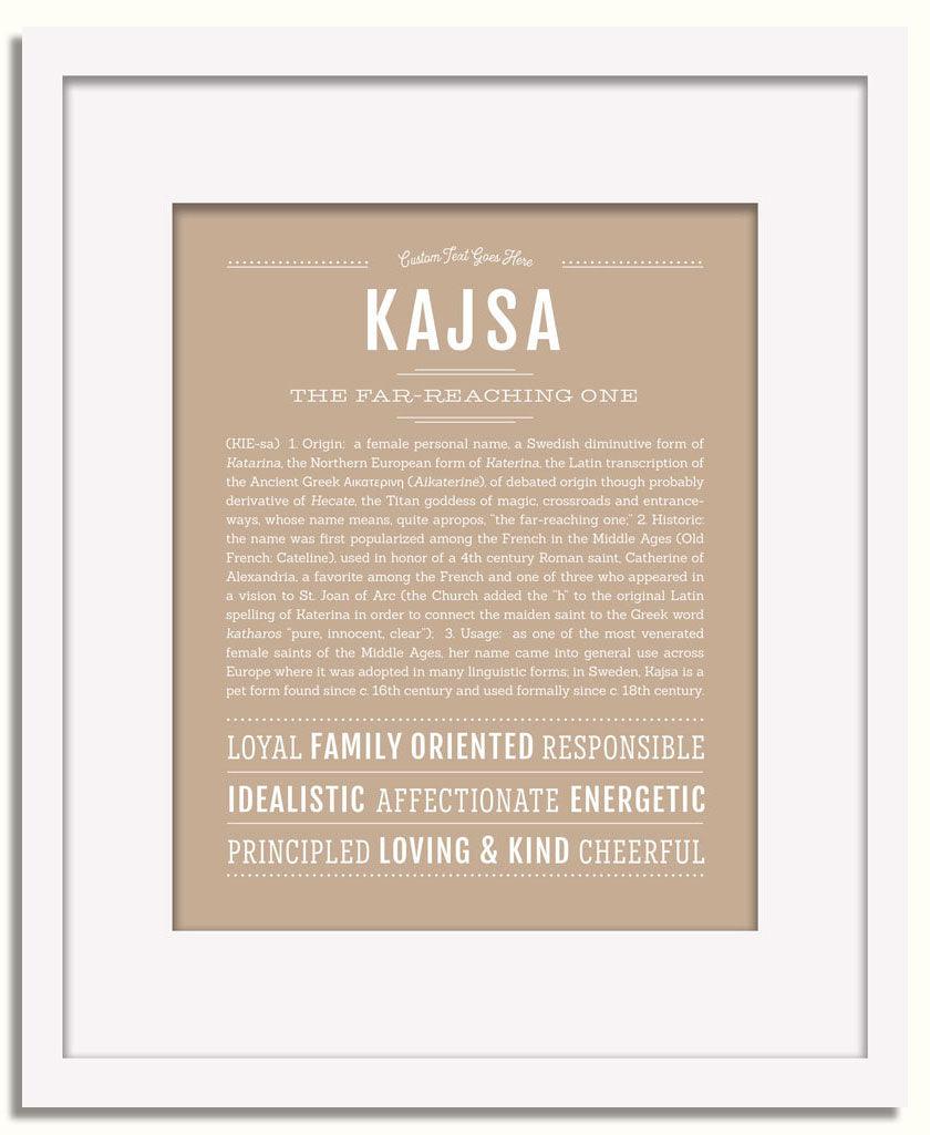 Frame Options | Tan | White Frame, Matted