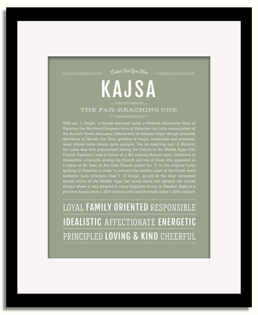 Frame Options | Sage | Black Frame, Matted