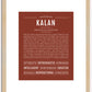 Kalan | Name Art Print