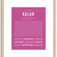 Kalan | Name Art Print