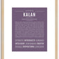 Kalan | Name Art Print