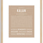 Kalan | Name Art Print