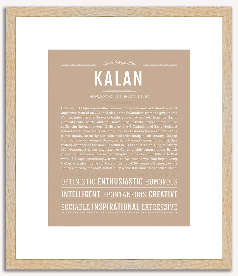 Kalan | Name Art Print