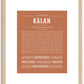 Kalan | Name Art Print