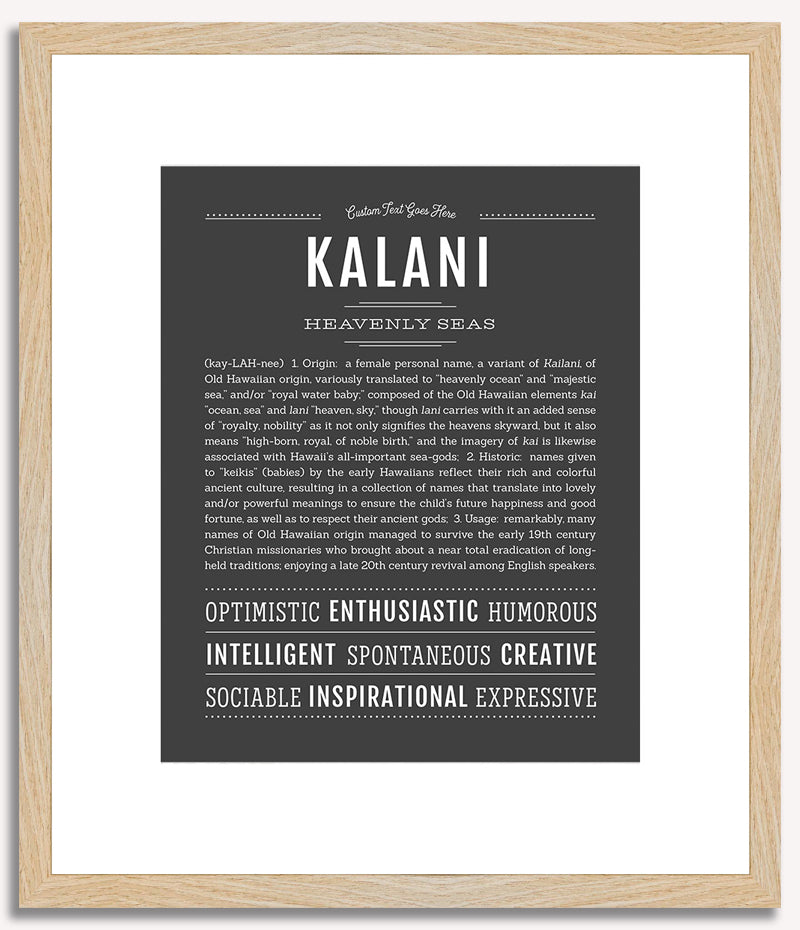 Kalani | Name Art Print