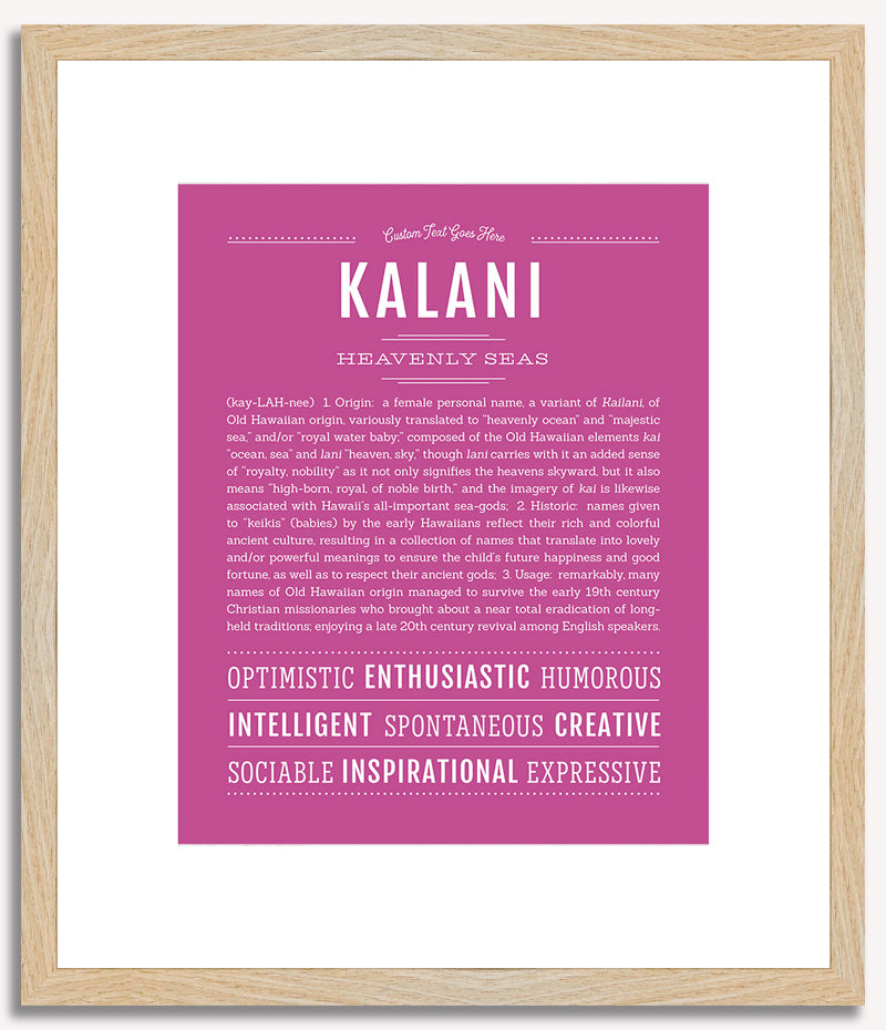 Kalani | Name Art Print