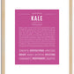 Kale | Name Art Print