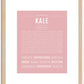 Kale | Name Art Print