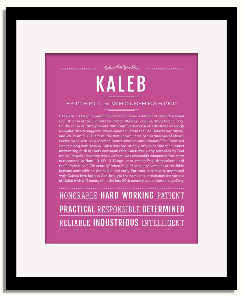 Frame Options | Dark Pink | Black Frame, Matted