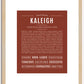 Kaleigh | Name Art Print