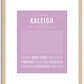 Kaleigh | Name Art Print