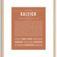 Kaleigh | Name Art Print