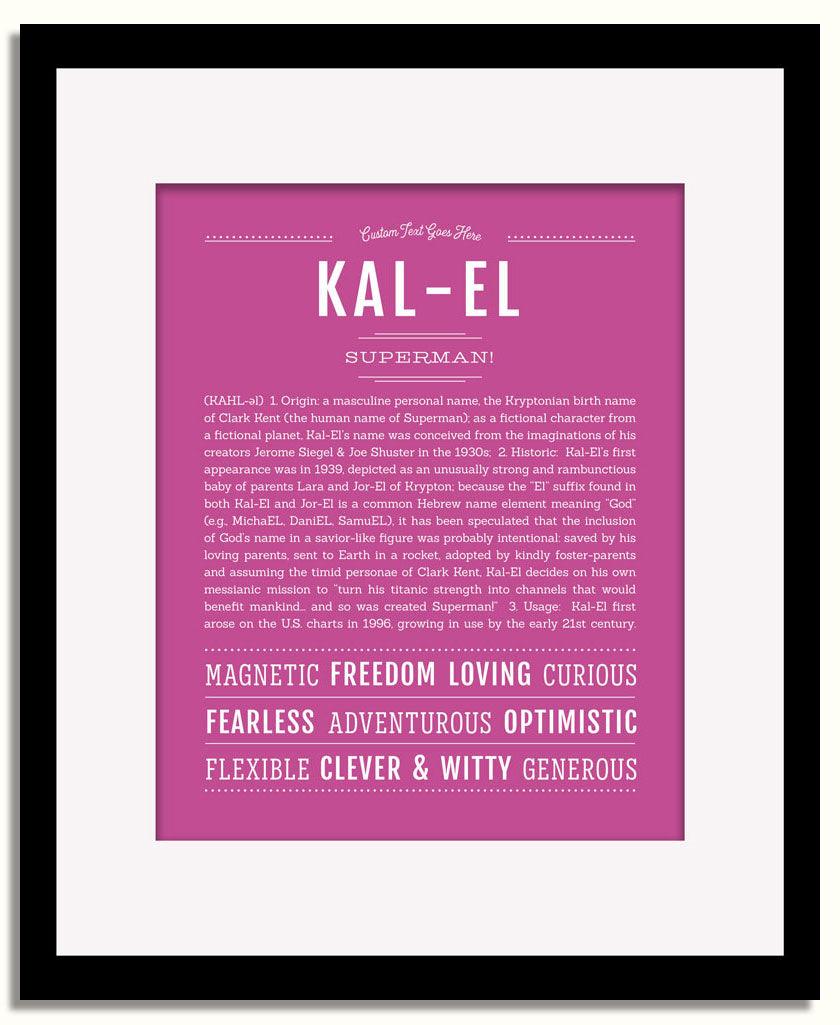 Frame Options | Dark Pink | Black Frame, Matted