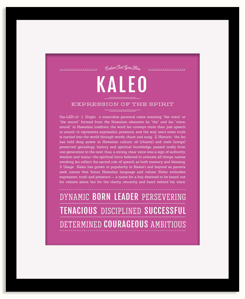 Frame Options | Dark Pink | Black Frame, Matted