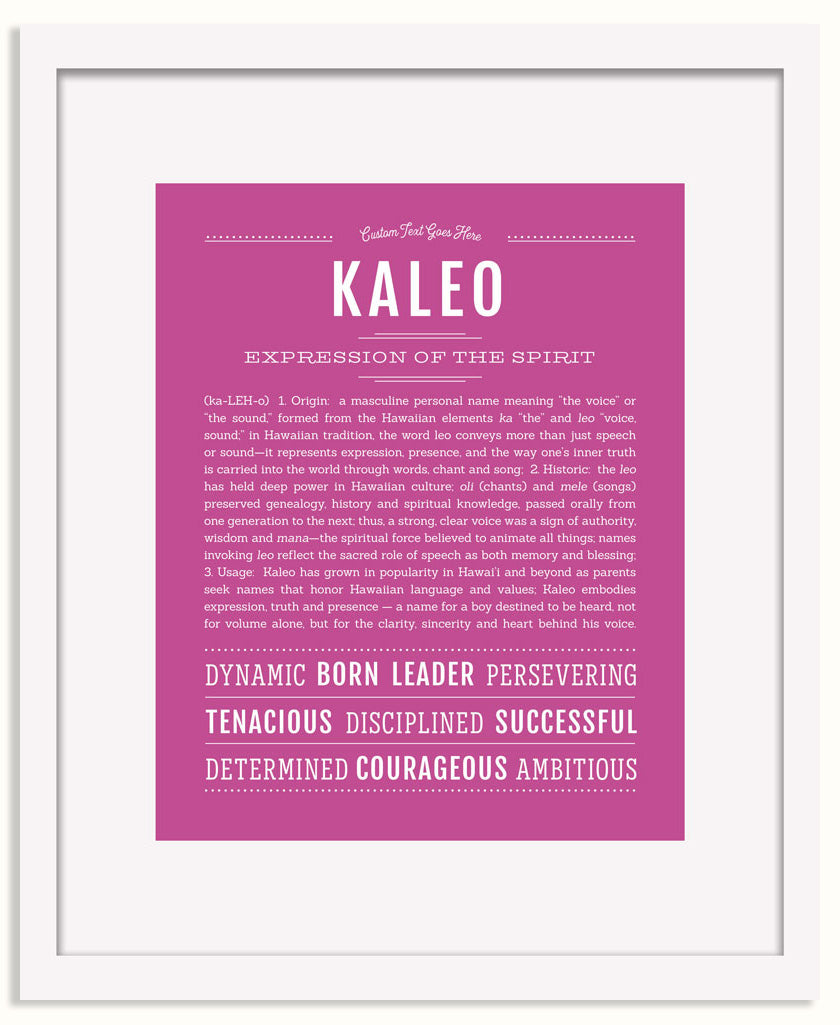 Frame Options | Dark Pink | White Frame, Matted